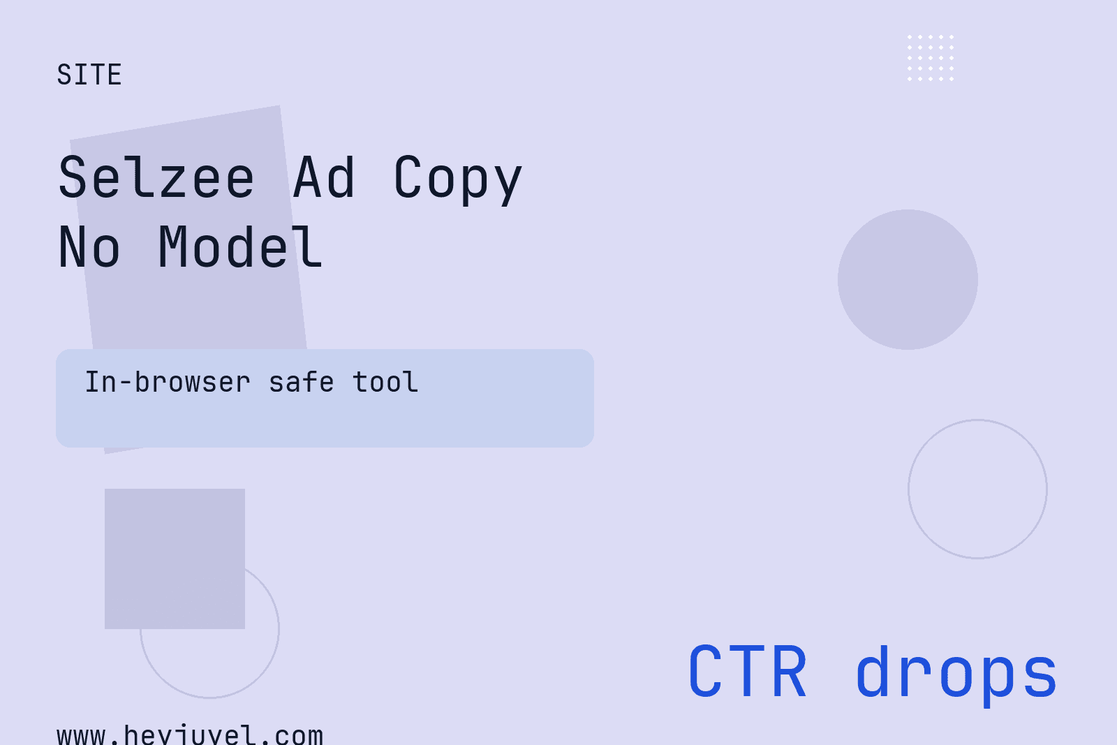 Selzee Built a Free In-Browser Ad-Copy Tool That Uses No Model