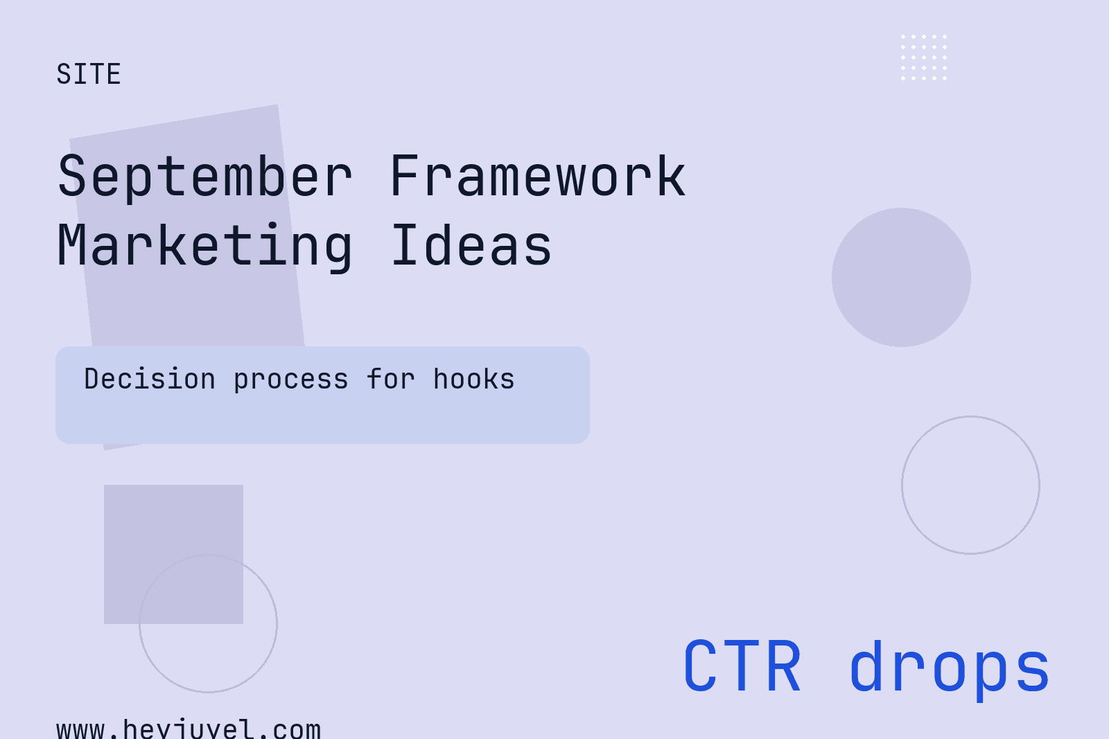 September Marketing Idea Framework